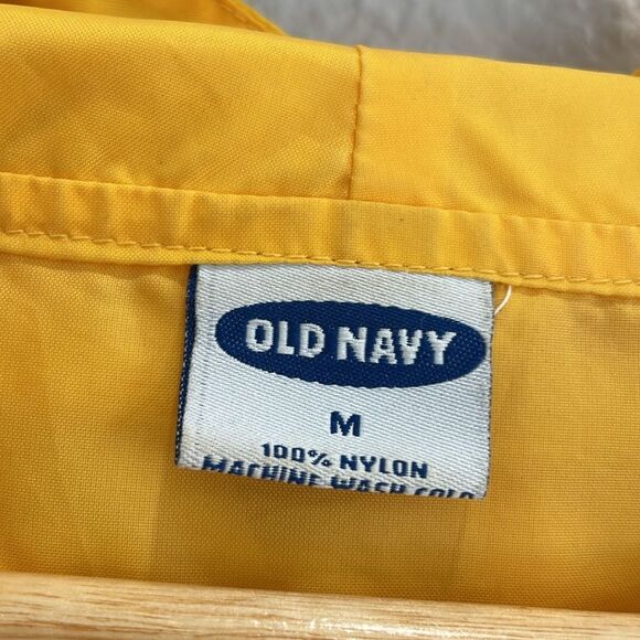 Old Navy Vintage 90s Yellow Packable Anorak Windbreaker Pullover Size Medium - Picture 7 of 10